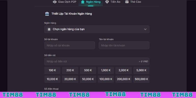 Thực hiện rút tiền nhận hỗ trợ từ bộ phận chuyên viên
