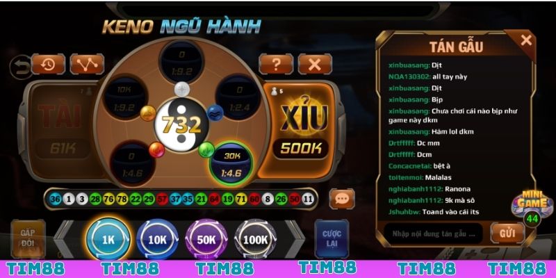 Giao diện trực quan ngôn ngữ tiếng Việt của Keno TIM88 Giao diện trực quan ngôn ngữ tiếng Việt của Keno TIM88